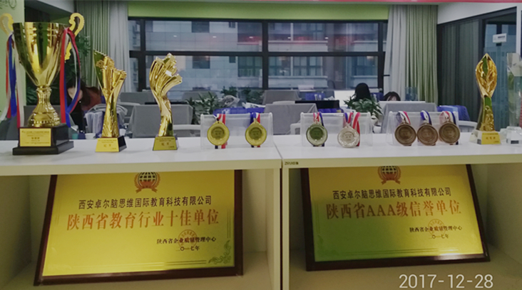 熱烈祝賀卓爾腦集團(tuán)榮獲“陜西省教育行業(yè)十佳單位”及“陜西省AAA級信譽(yù)單位”稱號（圖）_1