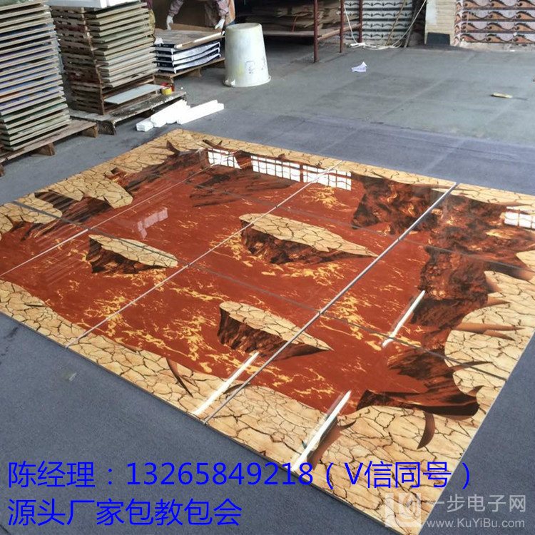 廠家直銷藝術(shù)玻璃背景墻UV平板打印機_3