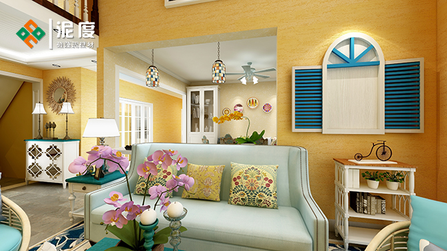 硅藻泥卧室客厅背景墙颜色搭配，简单分清主次颜色（图）_2