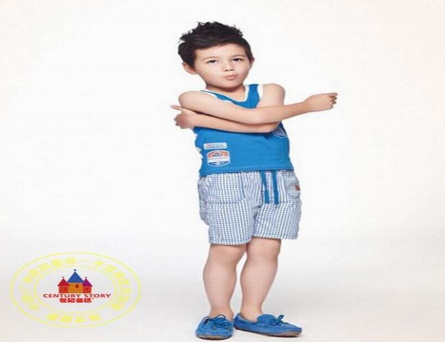 汕頭外貿(mào)童裝批發(fā)紅黃藍(lán)_1