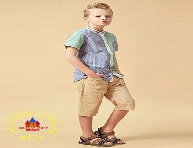 汕頭外貿(mào)童裝批發(fā)紅黃藍(lán)_3