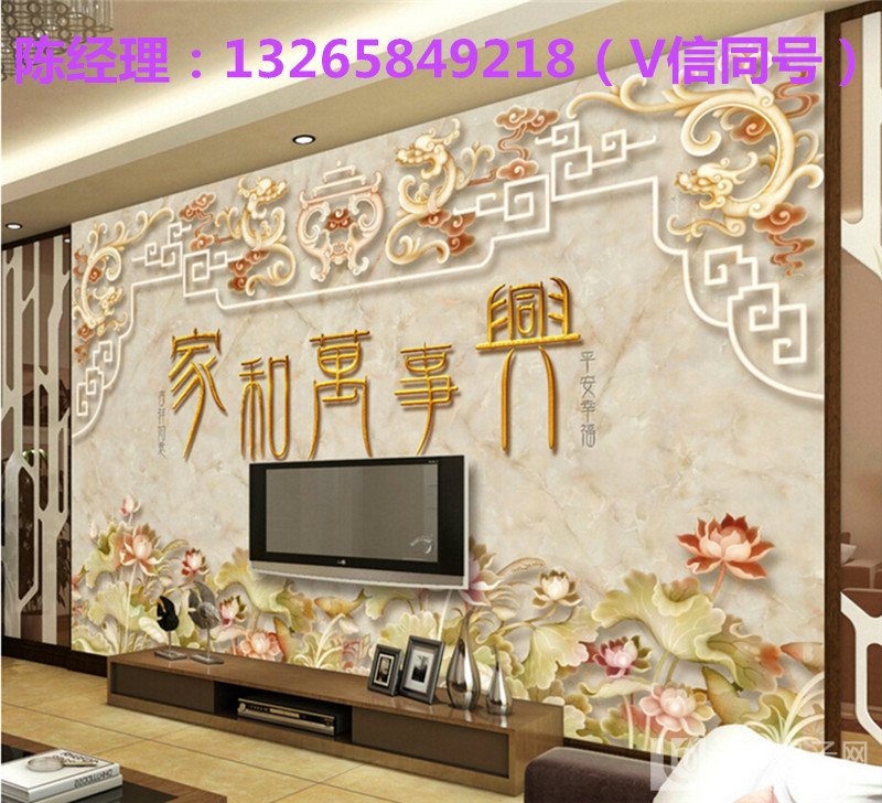 玻璃浮雕背景墻uv平板打印機(jī)_2