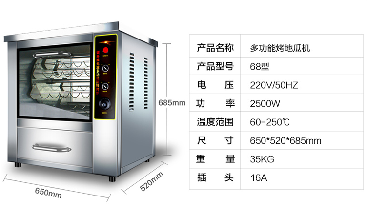 威武大哥用燃?xì)饪炯t薯爐子賣烤紅薯生意非常好（圖）_2