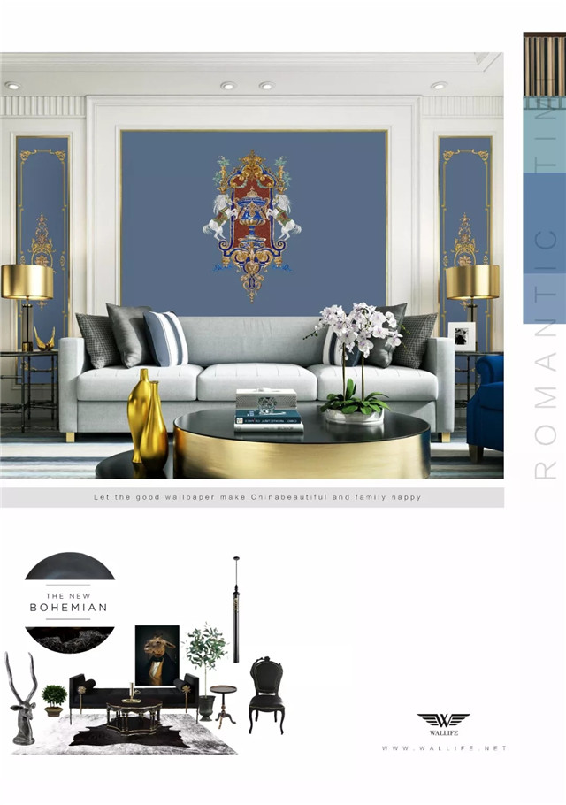 沃萊菲壁布《羅曼時(shí)光8》：中西合璧,國粹刺繡帶你感受法式奢華（圖）_3