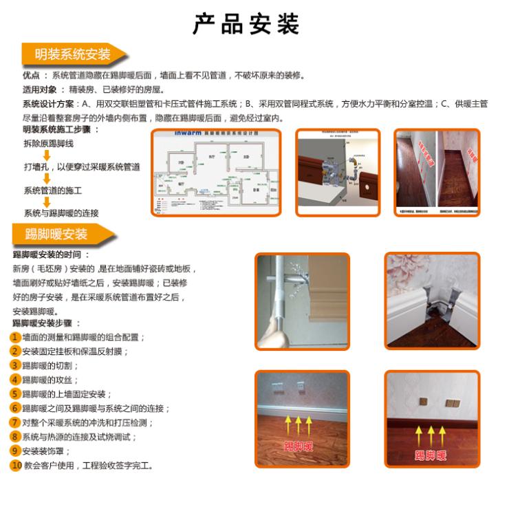 地暖不热改装可以遮蔽供暖管道不破坏家庭装饰的踢脚线式隐形暖气片_11